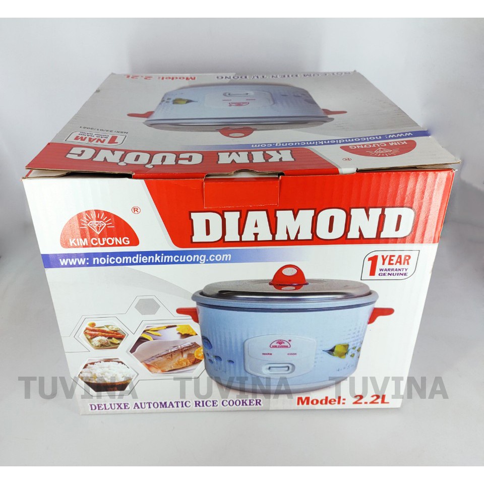 Nồi Cơm Điện Kim Cương 2.2L 2.8 L Nắp Rời - Hàng Chính Hãng