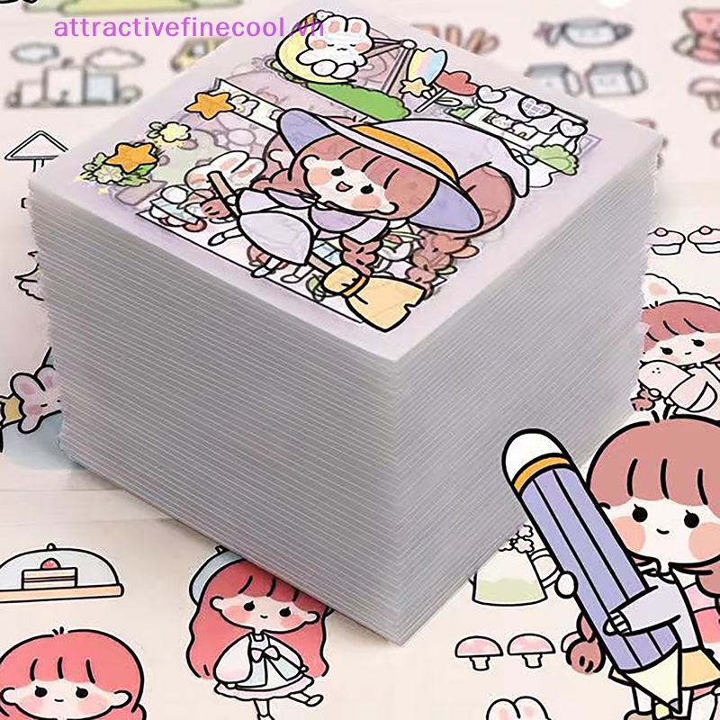 Acvn Set 50 Miếng Dán anime pet Chống Thấm Nước Không Cắt Hình Dễ Thương Cho Học Sinh Và Bé Gái