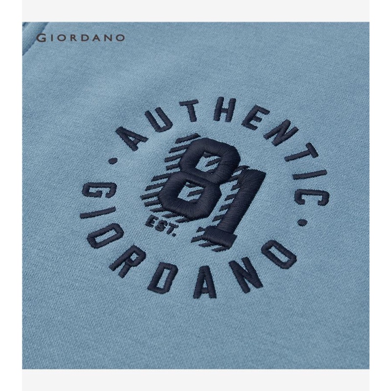 GIORDANO MEN Contrast color raglan sleeve fleece bomber jacket 01073859