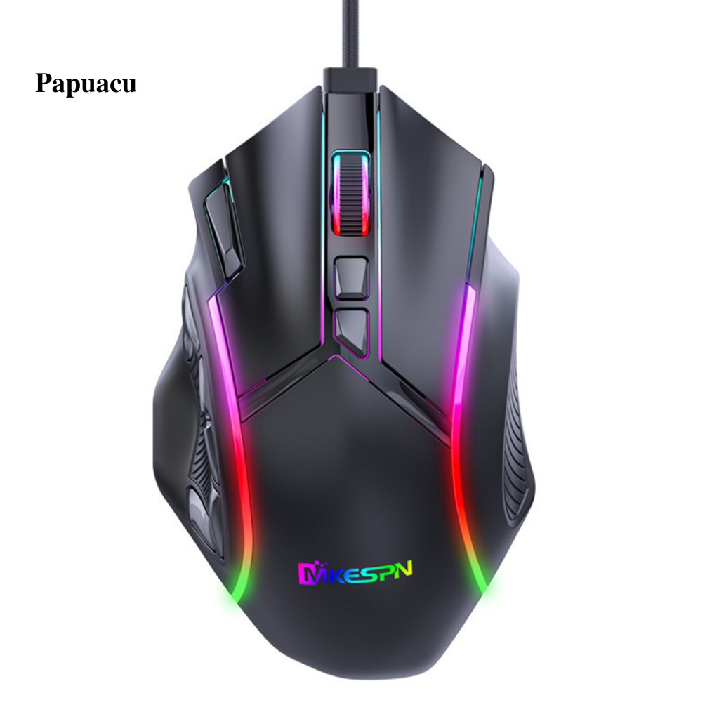 Papuacu Chuột Chơi game 12800dpi 12 Nút 13 Chế Độ Ánh Sáng rgb-Màu six-Li