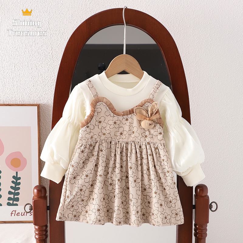 ShiningTreasures Váy Bé Gái váy váy trẻ em công chúa bé gái thời trang dễ thương đẹp 2023 NEW KLQ23934NM 38Z230923