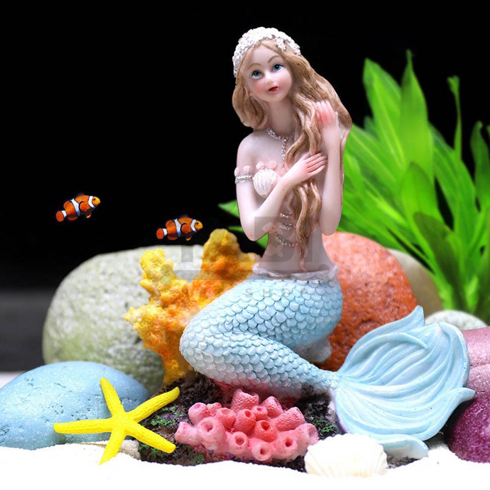 Tiểu Cảnh, Mô Hình Nàng Tiên Cá  Trang Trí Hồ Cá, Bể Cá, Chậu Cây, Tiểu Cảnh Terrarium