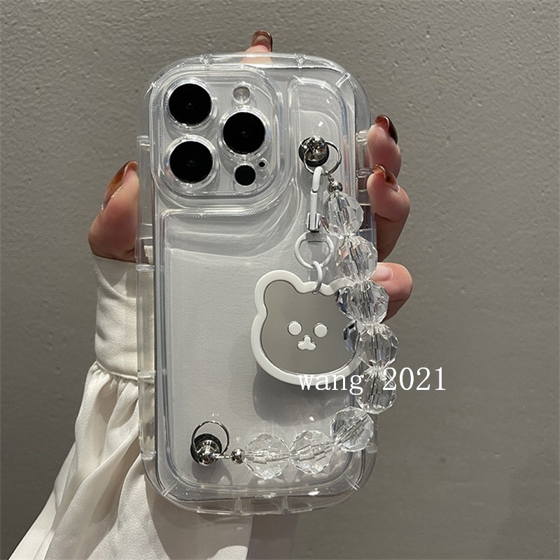 Ốp Điện Thoại Silicon Mềm Chống Sốc Gắn Kèm Gương Hình Gấu Dễ Thương Dành Cho oppo reno 10 pro reno 10 pro + 5g