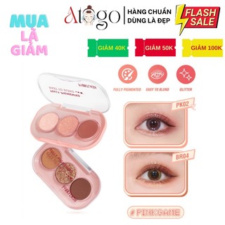 Bảng phấn mắt pinkflash tông màu hồng sắc tố cao lâu trôi 11 màu tùy chọn 60g pf-e23
