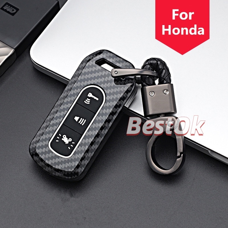 Vỏ Silicon Sợi Carbon Bọc Chìa Khóa Thông Minh Cho Xe Mô Tô Honda PCX ADV 150 Sh 125