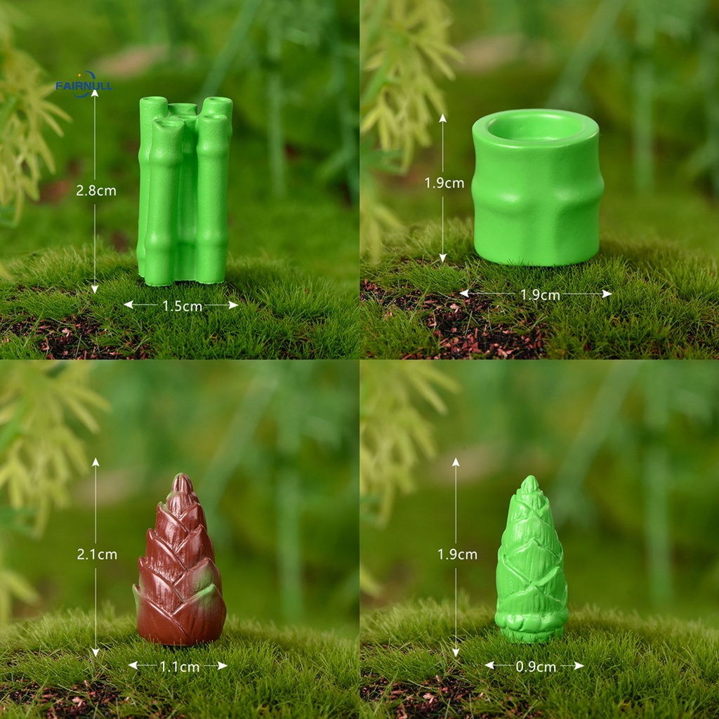 FAIRNULL Tượng Gấu Trúc Hoạt Hình Bằng Nhựa Resin Dễ Thương Dùng Trang Trí Tiểu Cảnh