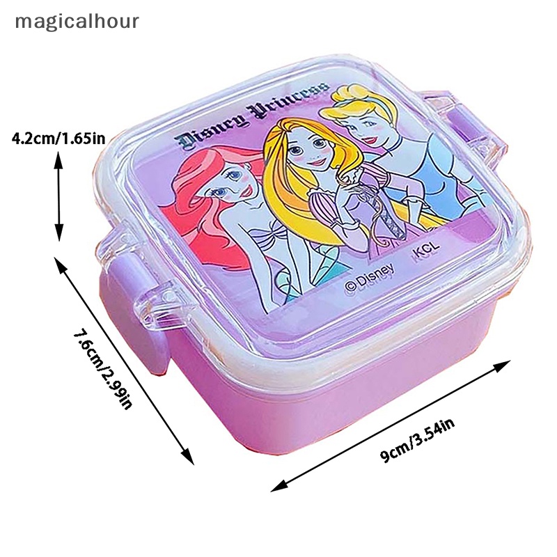 Magicalhour ^ ^ Hộp cơm Bằng Nhựa Họa Tiết Hoạt Hình Dễ Thương Có Khóa Bảo Quản Thức Ăn Tươi Mới Cho Bé Gái * Đồ Ăn Gia Đình