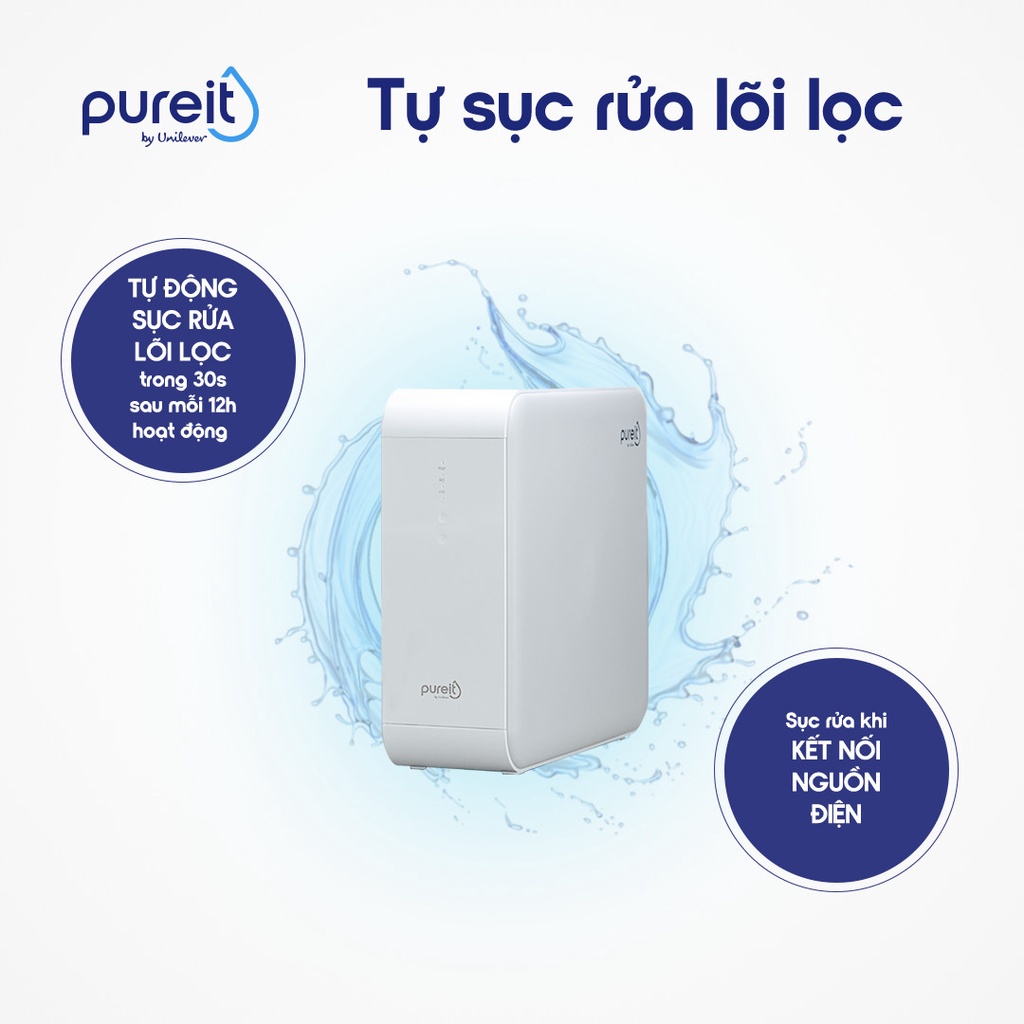 Máy lọc nước Unilever Pureit Delica UR5840 âm tủ bếp, công suất RO cực đại, tia UV khử khuẩn