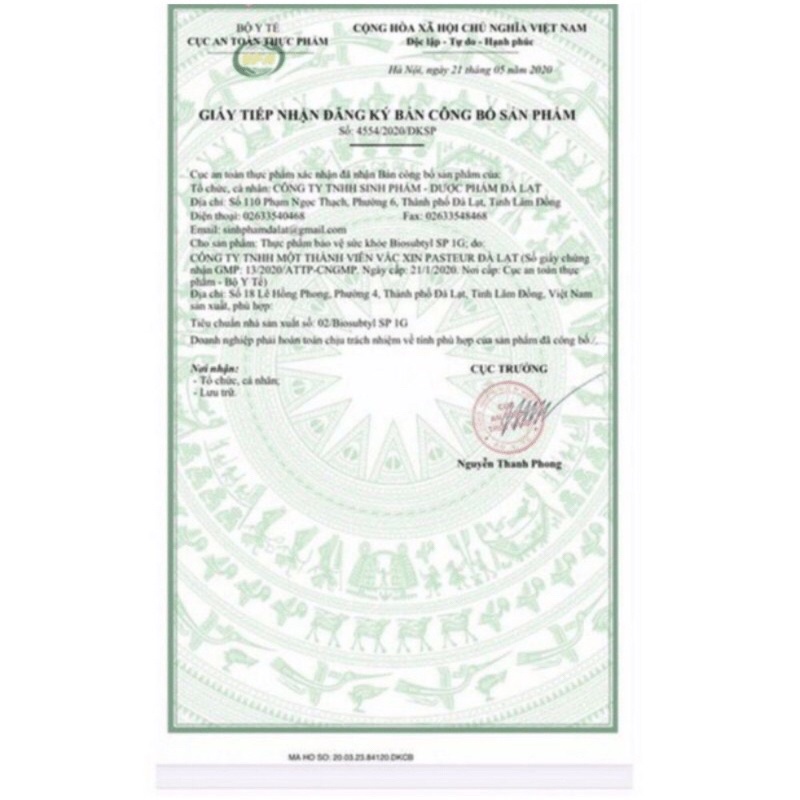 ✅ Men đà lạt Biosubtyl dl , men tiêu hoá bổ sung lợi khuẩn