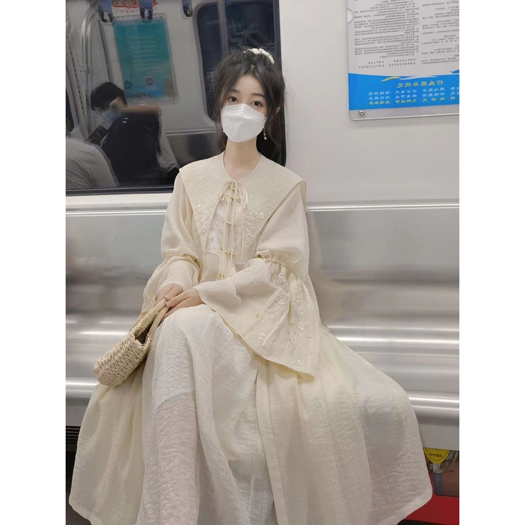 Bộ Áo Váy Hán Phục Cách Tân Phong Cách Trung Hoa Thời Trang Xuân Hè Mới 2023 zdgb