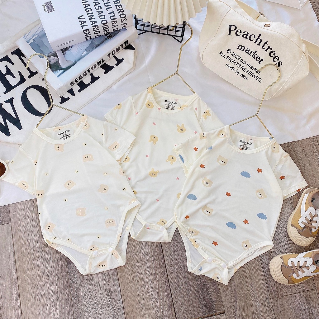 Quần áo body chip cho bé sơ sinh, chất liệu petit mềm mại, co giãn, thoáng mát