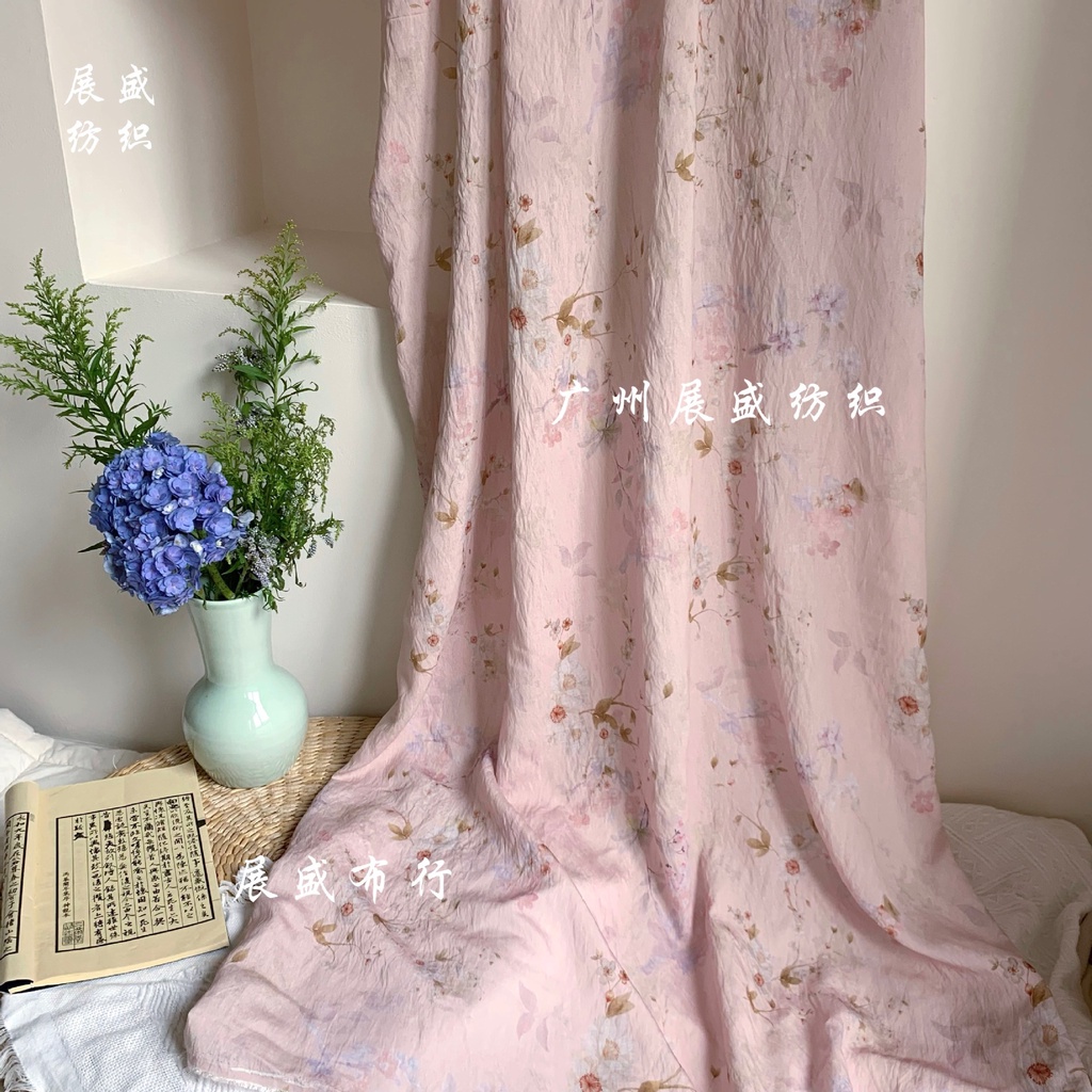 Vải Lanh In Họa Tiết Phong Cách Trung Hoa Dùng May Sườn Xám / Hán Phục áo dài