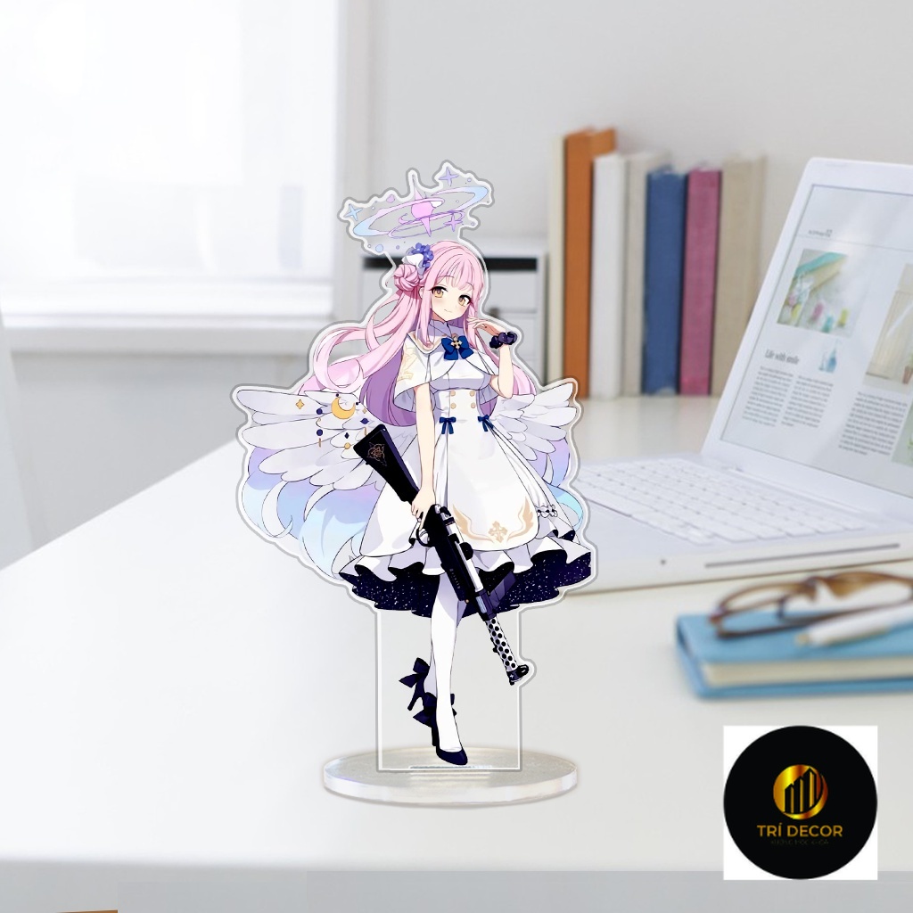 Standee mica Ani Decor siêu bền đẹp in hình các nhân vật anime trong Blue Archive 4 decor bàn làm việc góc học tập
