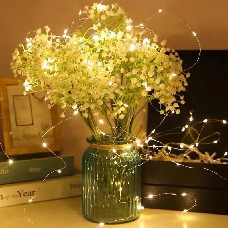 Dây Đèn led Hình Bó Hoa mini Nhiều Màu Sắc Dùng Trang Trí Bánh Kem Giáng Sinh