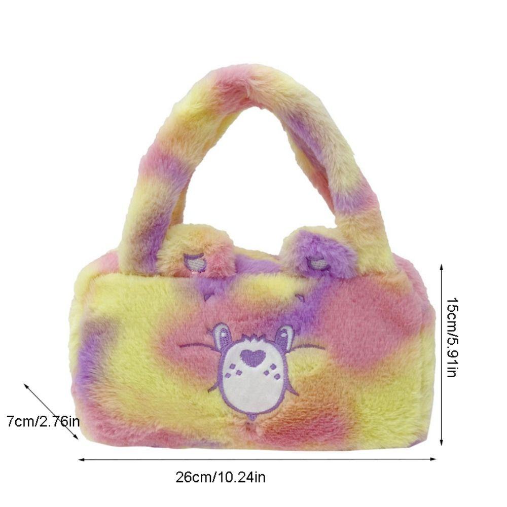 Dyruidoj1 carebears Túi Đeo Chéo Đựng Tiền Xu Bằng Vải Bông In Họa Tiết Gấu Hoạt Hình Màu Cầu Vồng