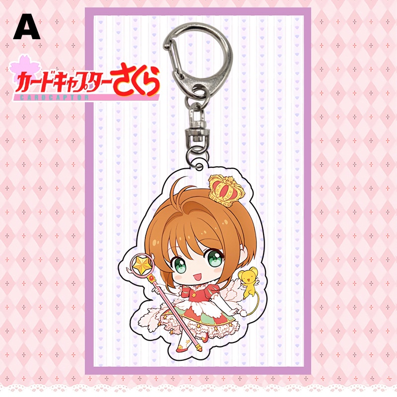 Thẻ Móc Khóa acrylic Hình Thủ Lĩnh Thẻ Bài sakura Xinh Xắn