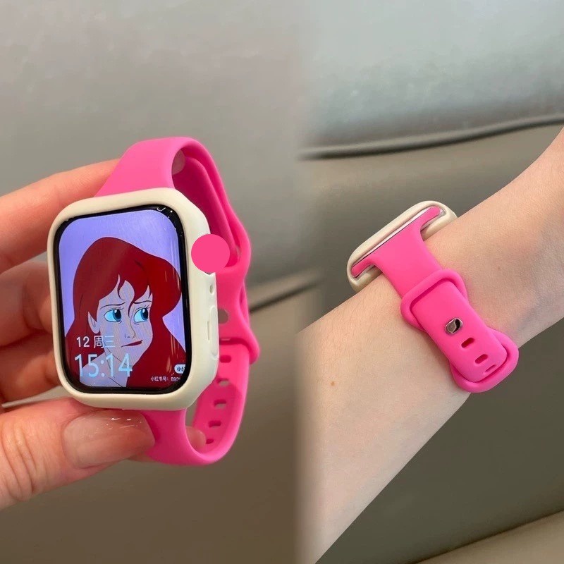 Dây Đeo Đồng Hồ Bằng silicone Mềm Mỏng Cho iwatch ultra 2 49mm 45mm 41mm 40mm 44mm 38mm 42mm 9 8 7 6 5 4 3 se