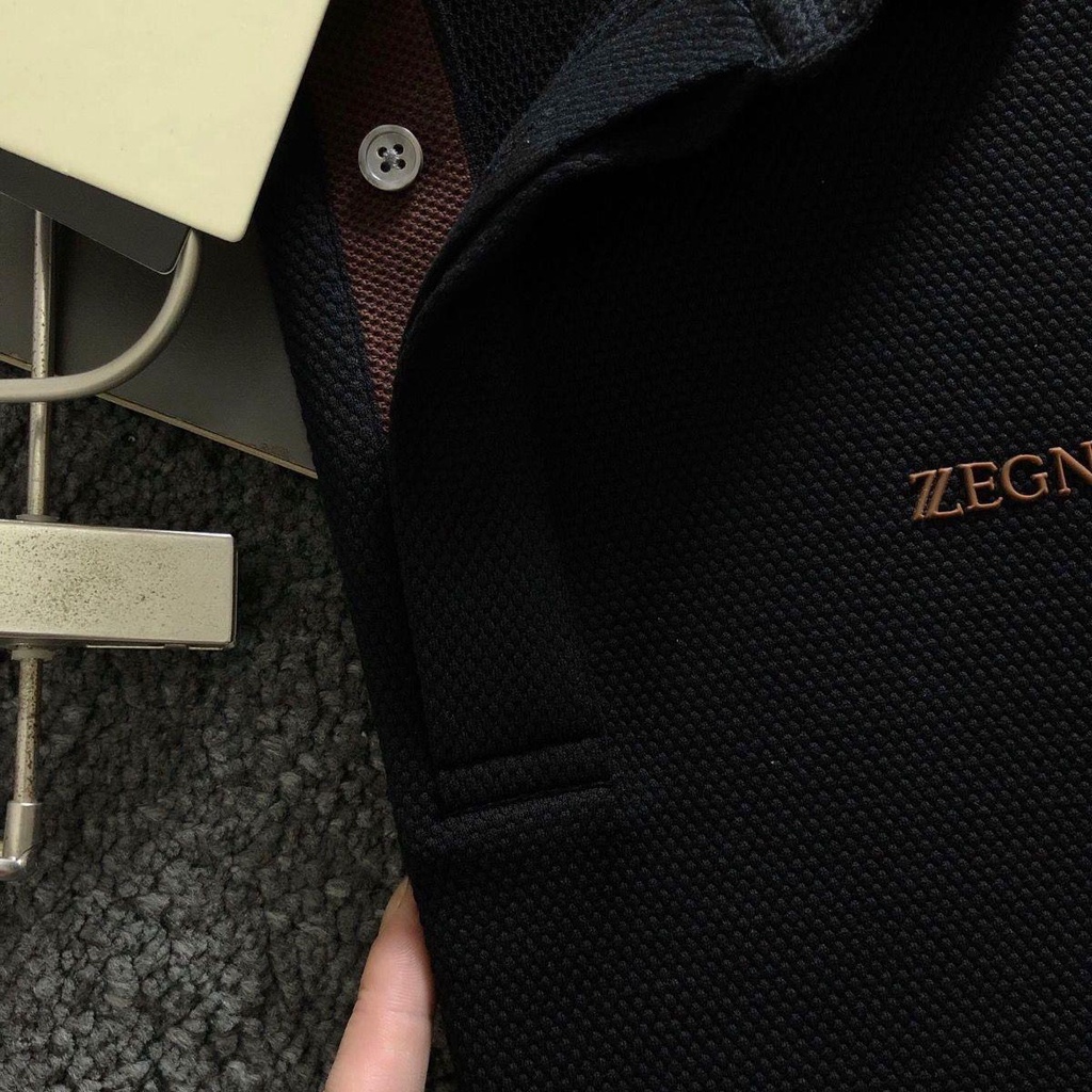 Zegna Áo Thun Tay Ngắn Màu Trơn Thêu Họa Tiết Tinh Tế Thời Trang Mùa Hè 2023 Cho Nam