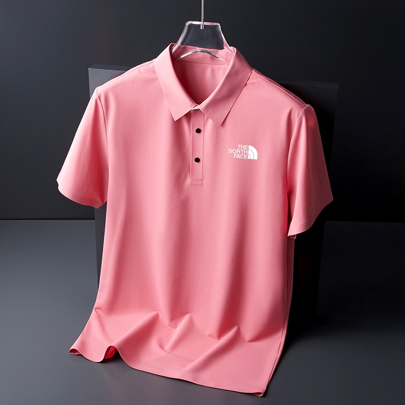 Áo Thun polo Tay Ngắn Màu Trơn In logo the north face Đơn Giản Thoáng Khí Nhanh Khô Size m-5xl