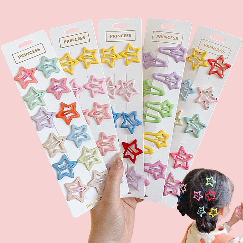 Set 25 Kẹp Tóc Ngôi Sao mini Dễ Thương Cho Bé Gái