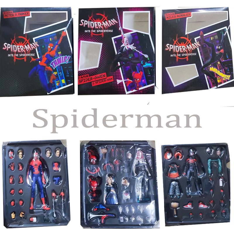 Miles Mô Hình Đồ Chơi Nhân Vật peter parker parker gwen Spiderman: across the spider verse change Bloodiculado