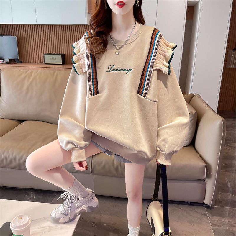 Áo Nỉ Nữ Dài Tay Cổ Tròn Thời Trang Hàn