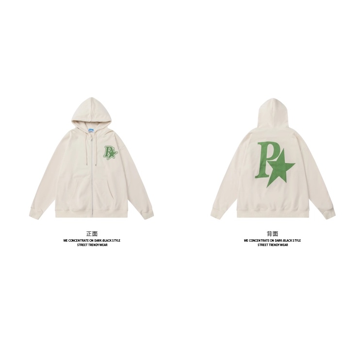 Áo hoodie Dáng Rộng Có Khóa Kéo Phong Cách Hàn Quốc Thời Trang unisex size m-8xl