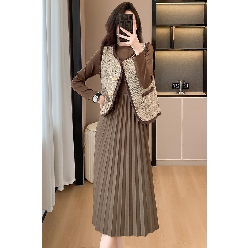Papv Khí Chất Giải Trí Áo vest + Đầm 2212