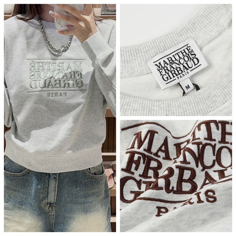 UTZF car Jingyuan Hong Encai same style marithe round neck sweater autumn and winter Korean style fashionable couple American top women's ins