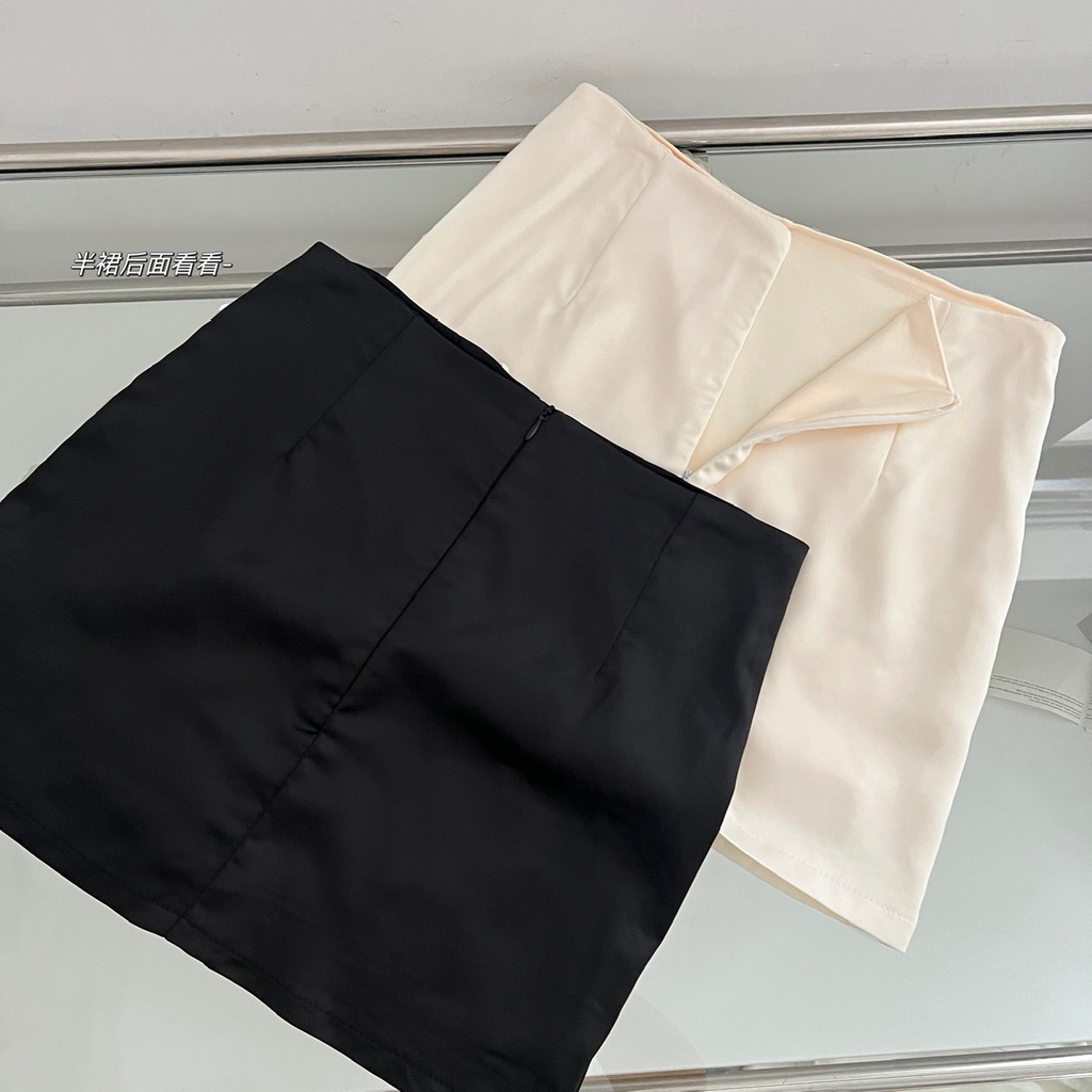 Bộ Áo satin Đính Kim Sa + Chân Váy Ngắn Thời Trang Cho Nữ 8649