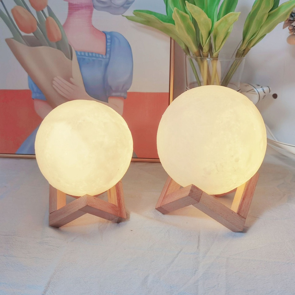 Đèn Ngủ Hình Mặt Trăng 3d diy Sáng Tạo Cho Bé
