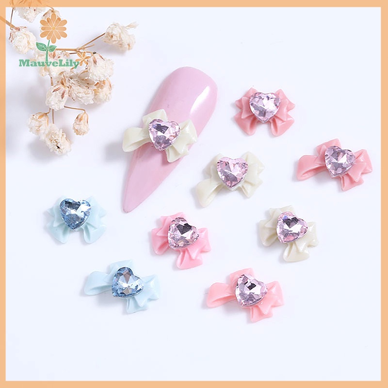 Set 10 Phụ Kiện Nơ 3d Đính Trang Trí Móng Tay