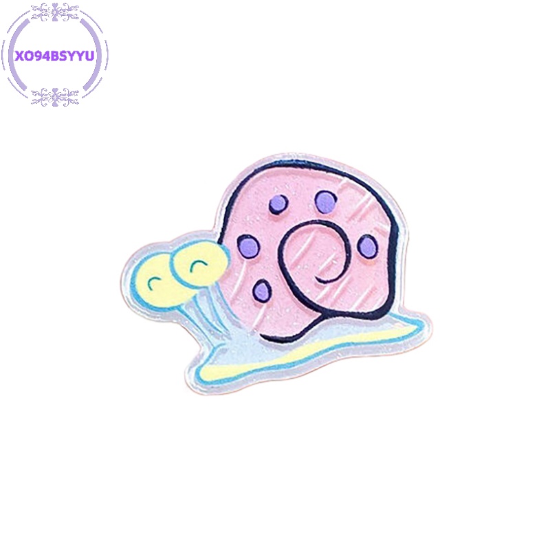Set 1 / 10 Kẹp Tóc Bằng acrylic Xo94Bsyu Họa Tiết Hoạt Hình spongebob Dễ Thương Cho Bé Gái vn