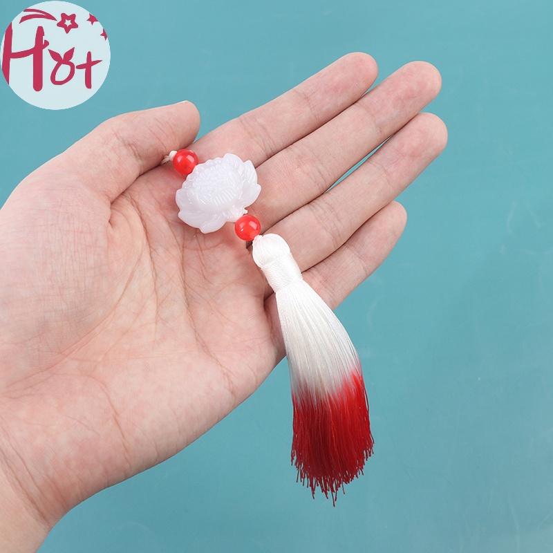 Jr 1 Mặt Dây Chuyền Hình Hoa Sen Đá Ngọc Bích Trắng vn