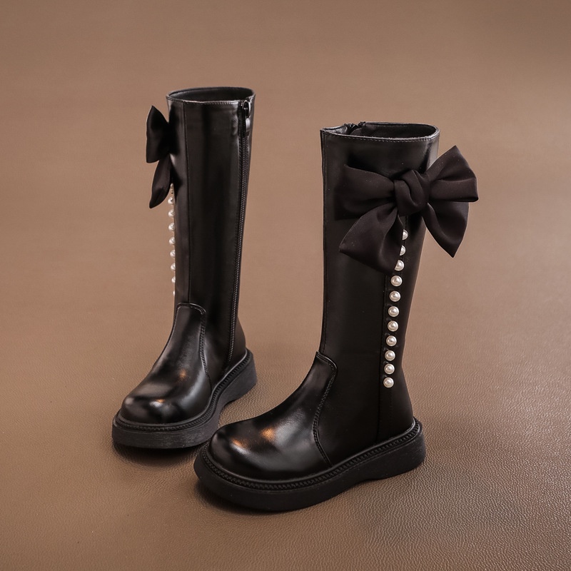 🔥Boot bé gái🔥Giày Bốt Da cotton Cổ Cao Thời Trang Xuân Thu Cho Bé Gái giày bốt cao cho bé gái
