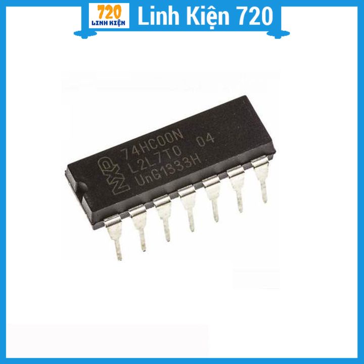 IC 74HC00 2-Input NAND DIP14 14 chân cắm điện áp 2-6V