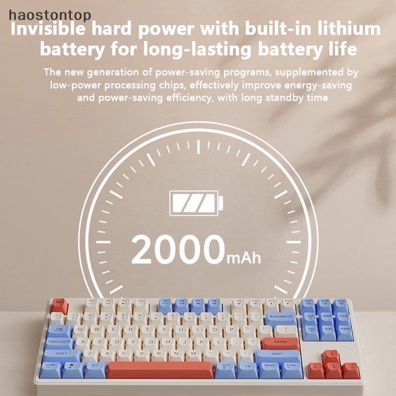 Bàn Phím Cơ gaming haostontop Không Dây Phát Sáng Cho pc / notebook vn