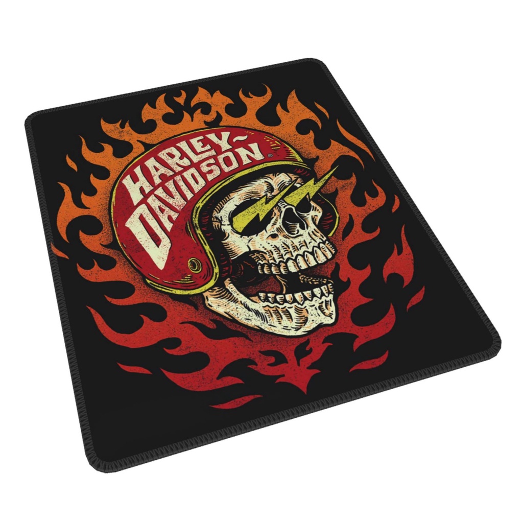 Miếng Lót Chuột Cao Su Chống Trượt In Hình harley davidsons 30x25cm
