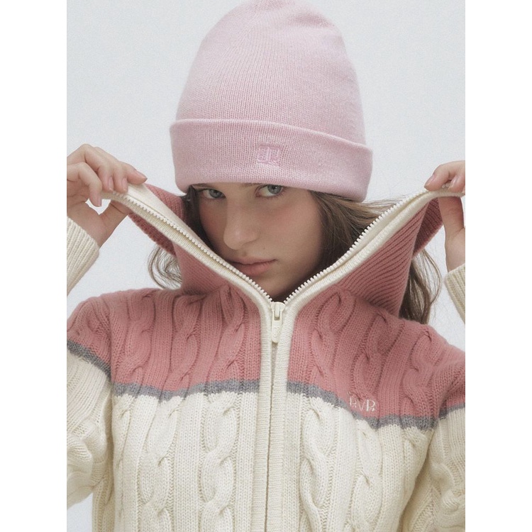 Áo sweater Dệt Kim Cổ Cao Xoắn Đôi Khóa Kéo Màu Tương Phản Ấm Áp Mùa Thu Đông Cho Nữ