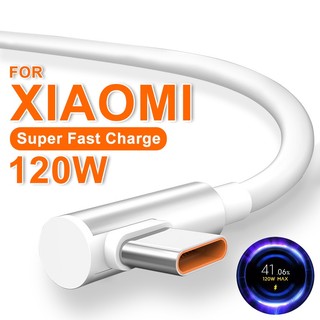  XIAOMI Dây Cáp Sạc Nhanh usb 120w 6a 12 11 type c 90 Độ poco x5 pro redmi note 8 9 10 11 