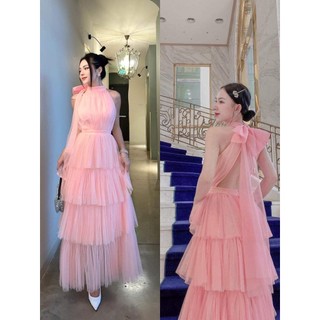Đầm dự tiệc  tầng nơ cổ DG4583