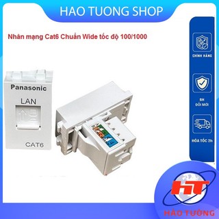 Nhân ổ cắm mạng Cat6 Panasonic chuẩn Wide module jack RJ45 Hạt mạng âm tường