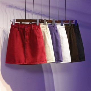  Chân váy jean Chữ a Ngắn Dáng Ôm Thời Trang Xuân Thu Hàn Quốc 2023 Cho Nữ 