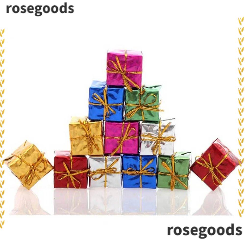 Rosegoods1 12 Dây Treo Trang Trí Cây Thông Giáng Sinh mini Nhiều Màu Sắc Kèm Hộp Quà Giáng Sinh
