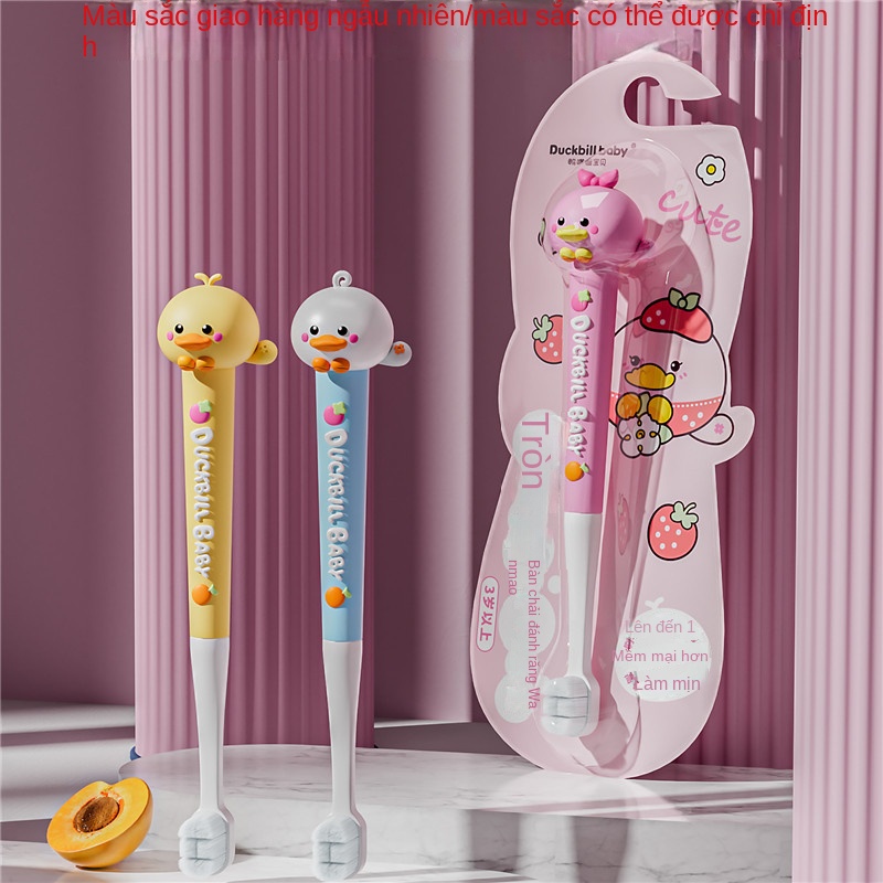 Bàn Chải Đánh Răng Lông Mềm Hình Hoạt Hình Cho Trẻ Em 2-12 Tuổi