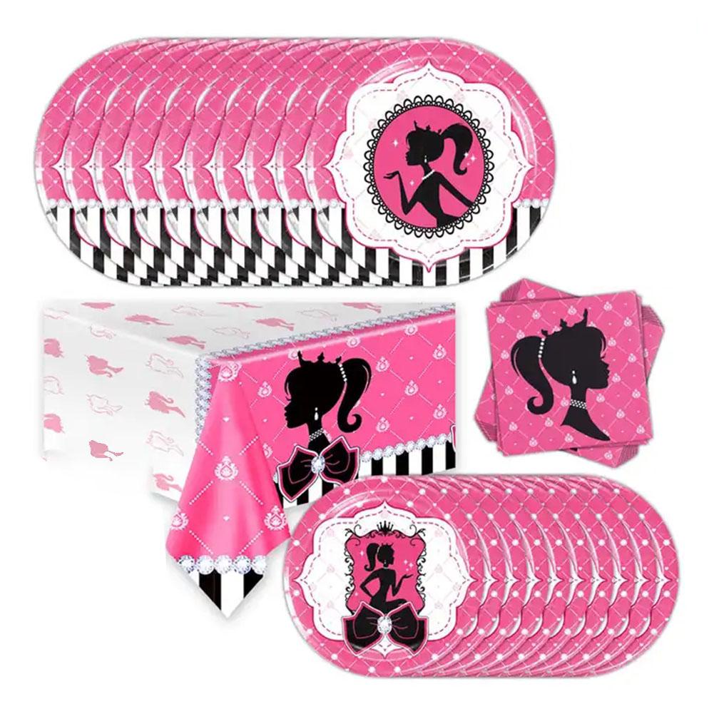 Khăn Trải Bàn Dùng Một Lần Trang Trí Tiệc Sinh Nhật Bé Gái o2t6