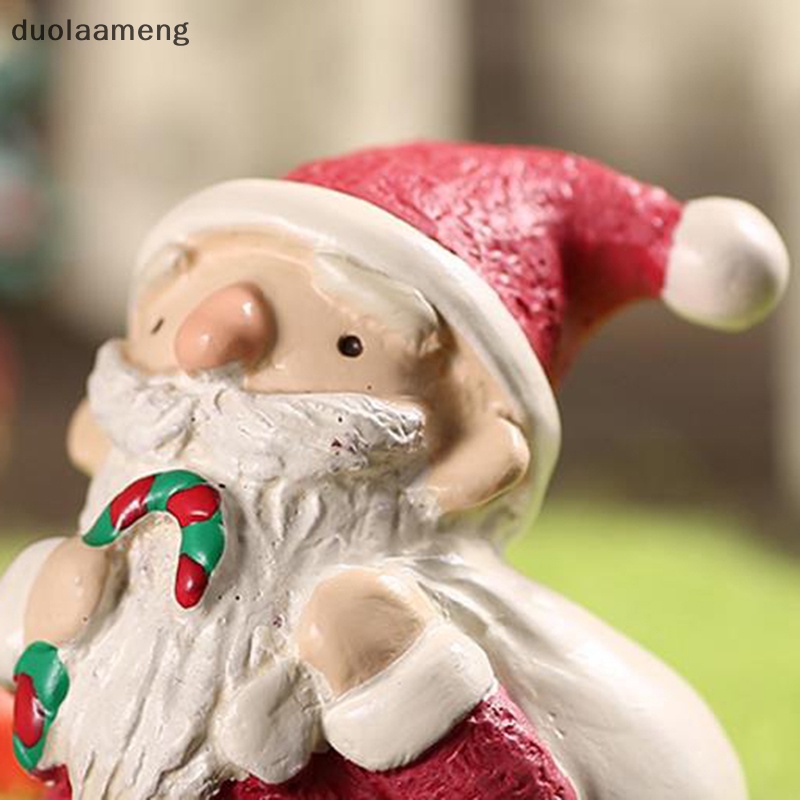 Mô Hình Giáng Sinh mini Bằng Nhựa resin Hình Tượng Tuần Lộc / Ông Già Noel Thủ Công