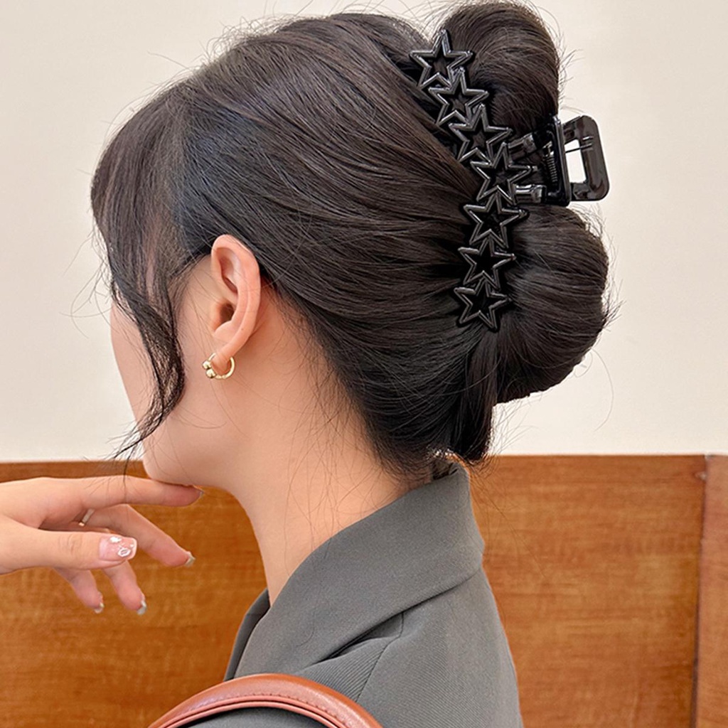 Kẹp Tóc Nhựa Hình Ngôi Sao / Trái Tim Màu Sắc Ngọt Ngào Thời Trang Cho Nữ CHLINS