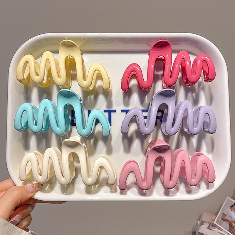 Kẹp Tóc Nhựa Hình Ngôi Sao / Trái Tim Màu Sắc Ngọt Ngào Thời Trang Cho Nữ CHLINS