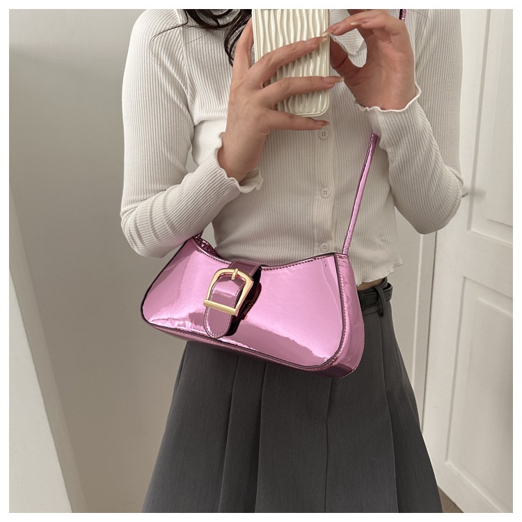 Chic joy Túi Đeo Vai Phiên Bản Hàn Quốc y2k Phiên Bản Đa Năng Cho Nữ Túi Đeo Dưới Cánh Tay Màu Trơn Thời Trang Dành Cho Nữ